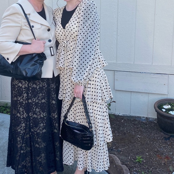 Zara Polka Dot Tiered Dress - Picture 9 of 9